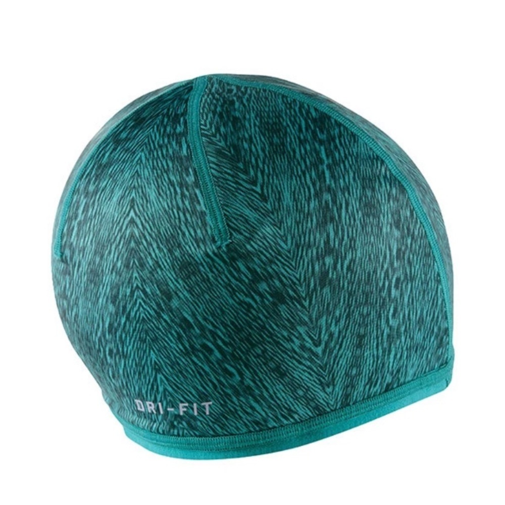 Nike Women's Running Reversible Beanie Hat (Teal/Blue Pattern) - NWOT - Picture 2 of 3